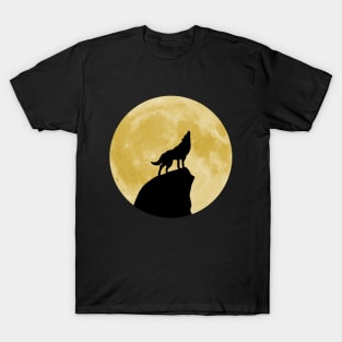 Wolf Howling at the Moon T-Shirt